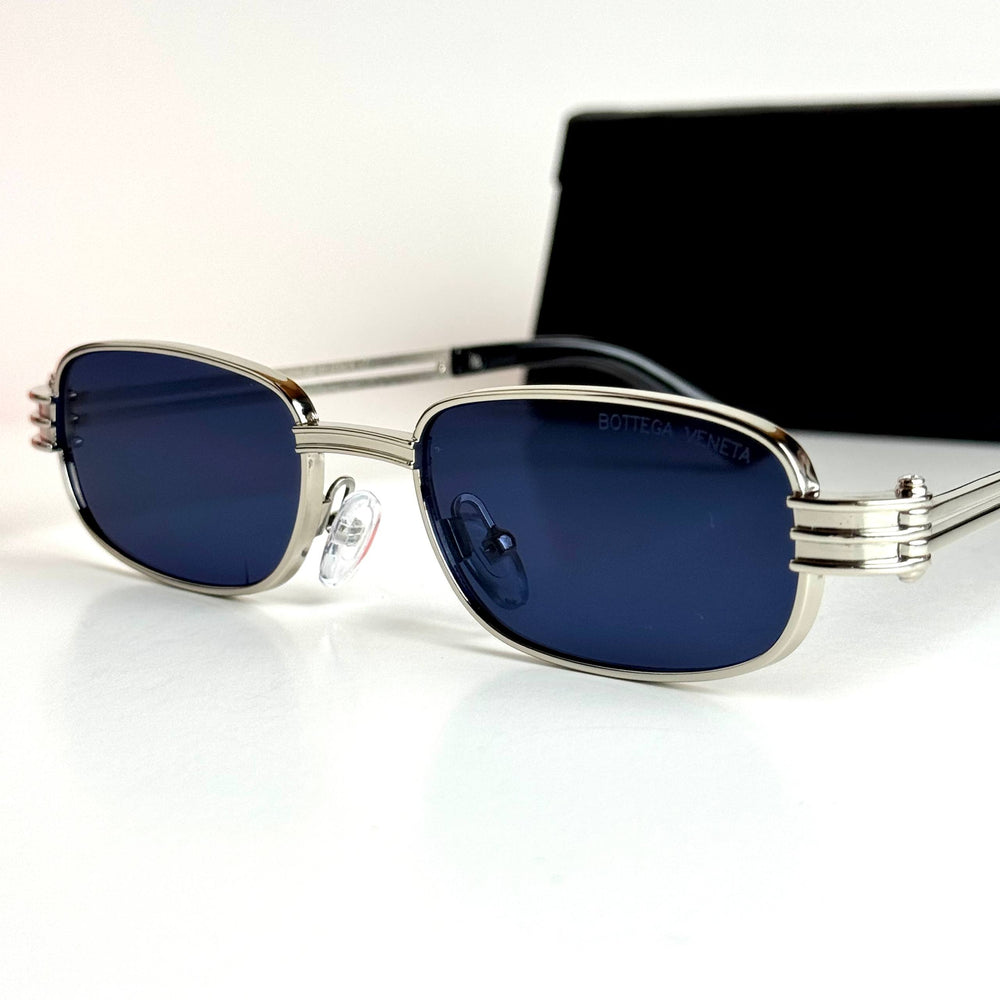 Bottega Veneta Rectangular BV1284S – Silver Blue