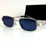Bottega Veneta Rectangular BV1284S – Silver Blue