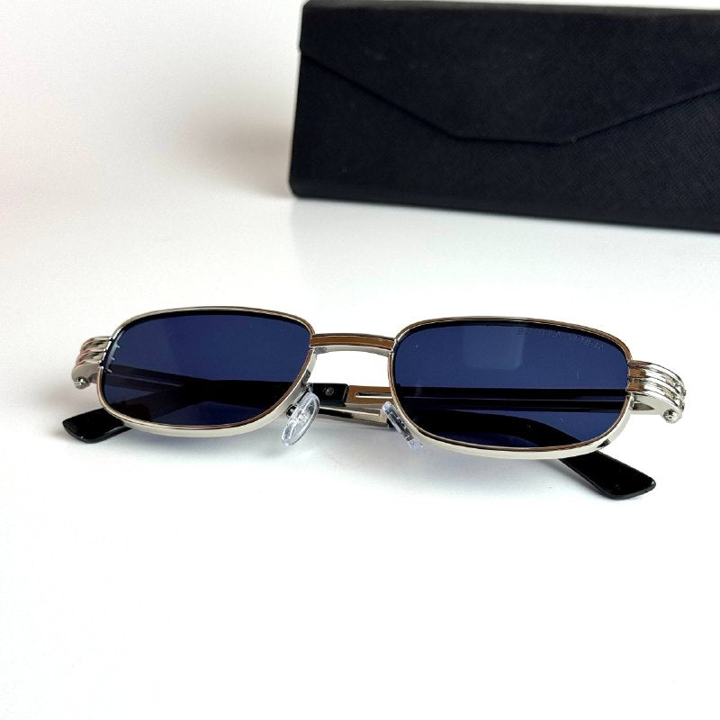 Bottega Veneta Rectangular BV1284S – Silver Blue