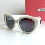 Miu Miu Oval SMU09Z – White Grey