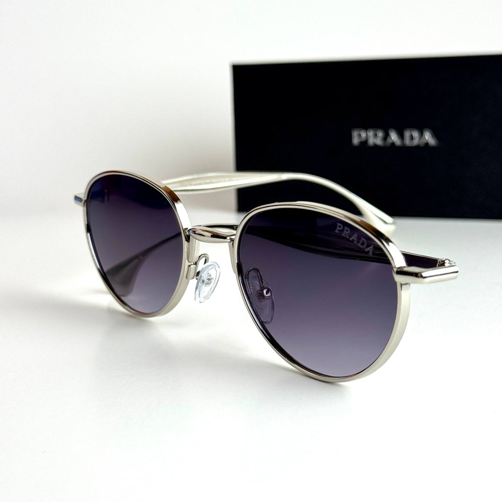 Prada Round SPR57Y – Silver Violet Gradient