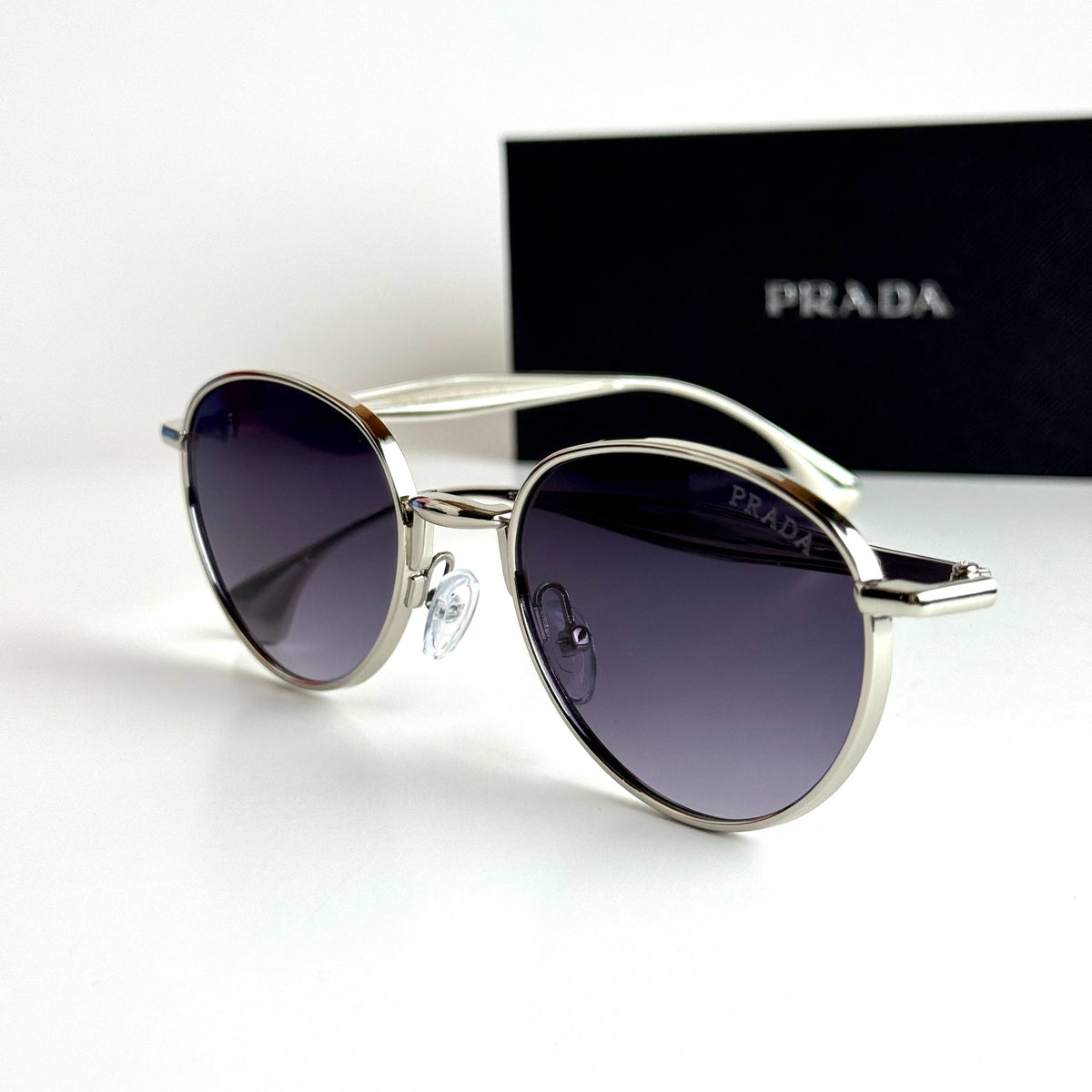 Prada Round SPR57Y – Silver Violet Gradient