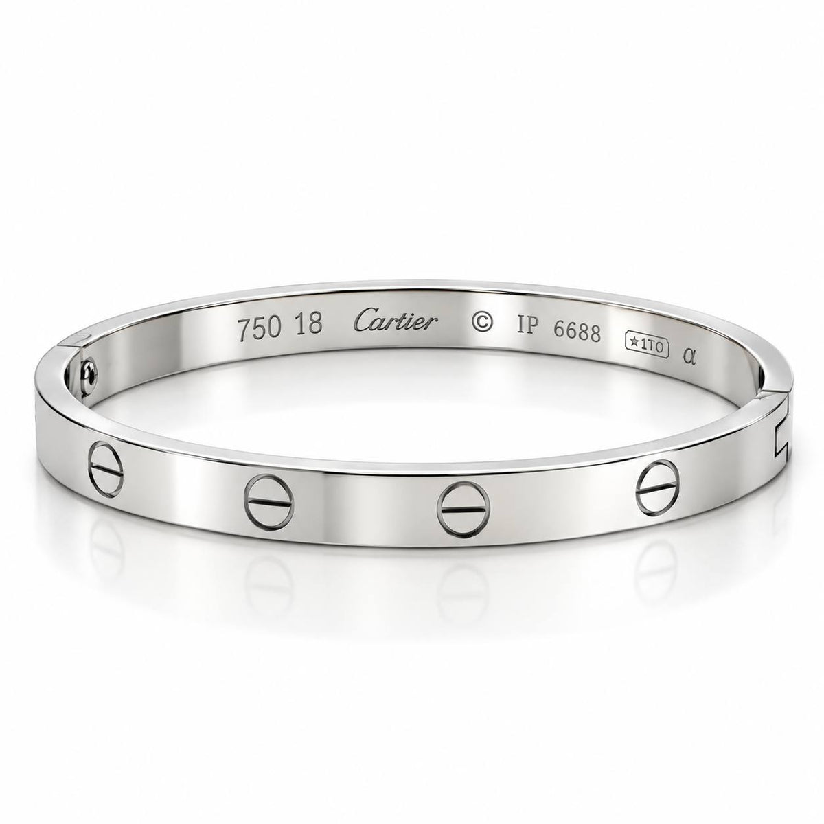 Cartier Love Screw Bangle Bracelet – Silver