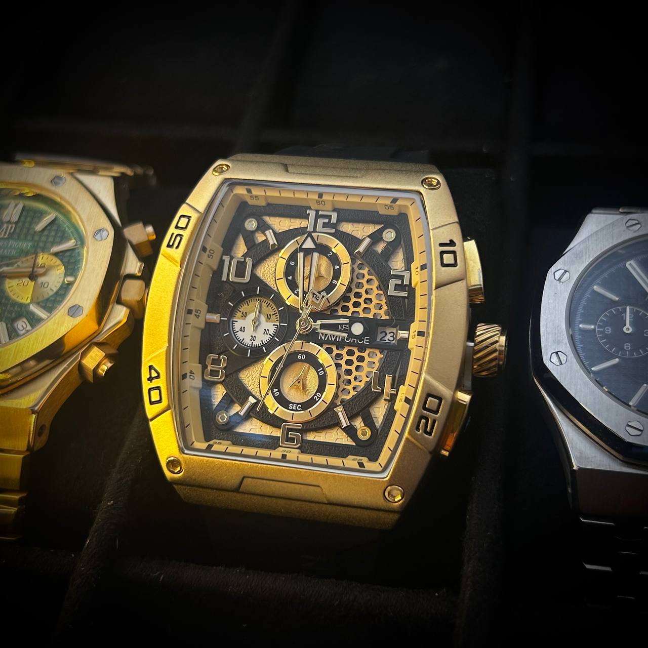 Naviforce Armored Chronograph – Gold Black (For Him)