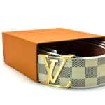 LV Canvas Belt - Gold Grey