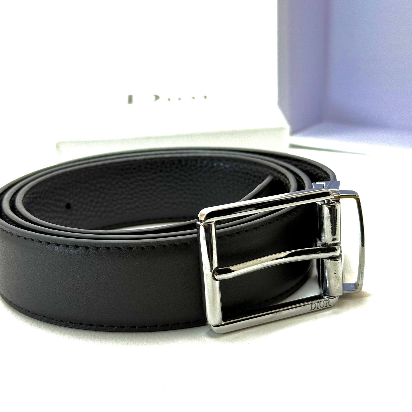 Dior Buckle Belt - Silver White