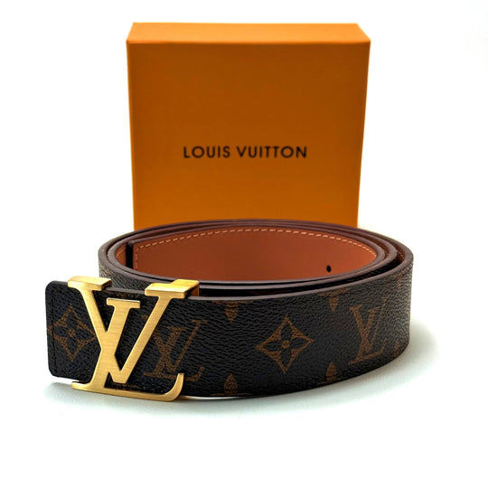 LV Canvas Belt - Gold Brown