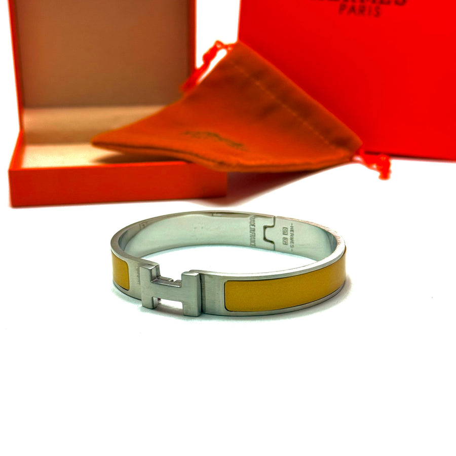 Hermès Clic H — Silver Yellow