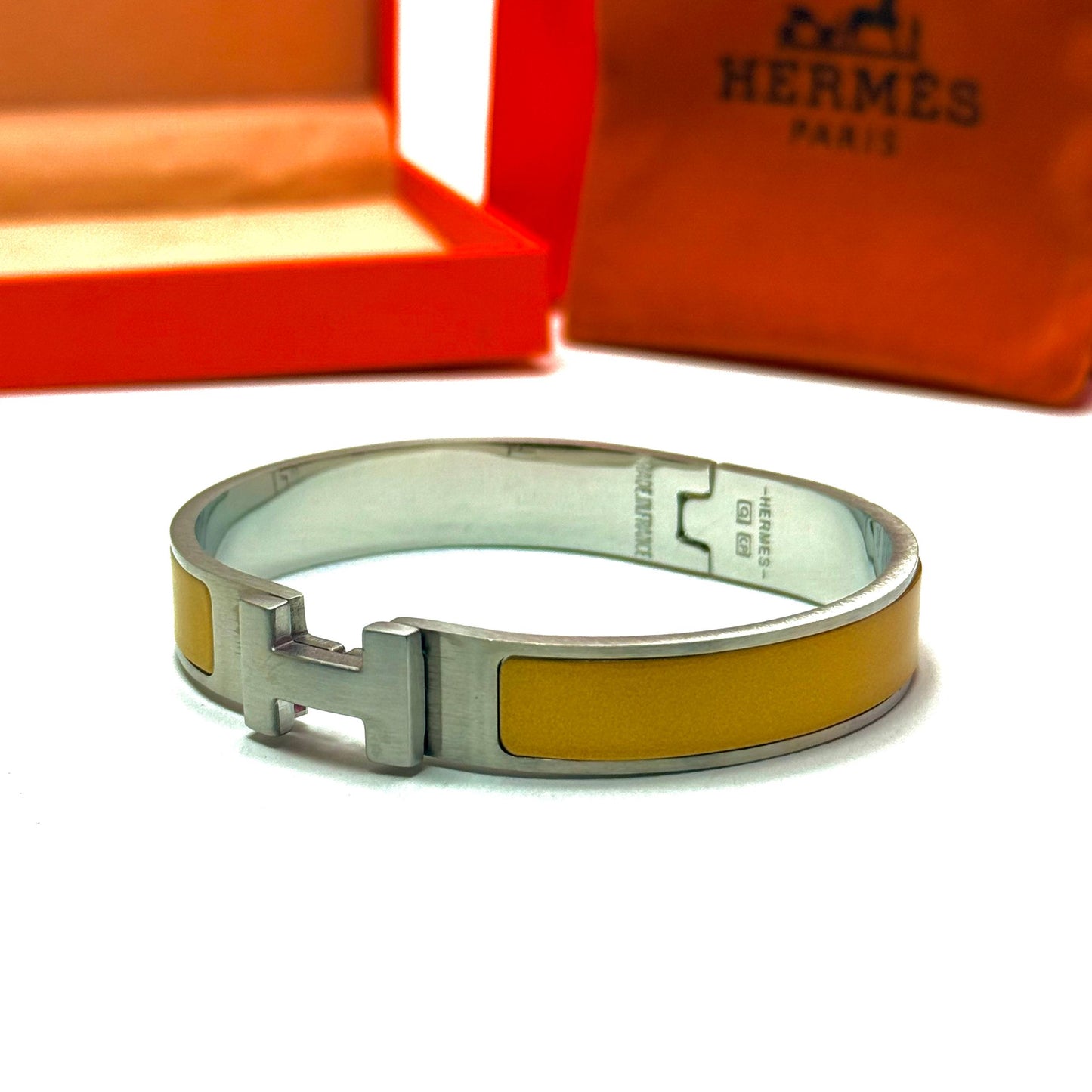 Hermès Clic H — Silver Yellow