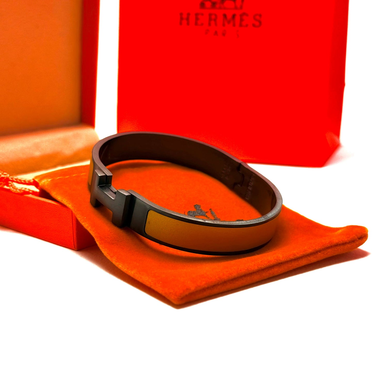 Hermès Clic H — Yellow Black