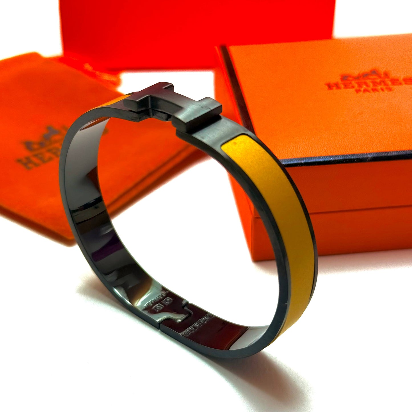 Hermès Clic H — Yellow Black