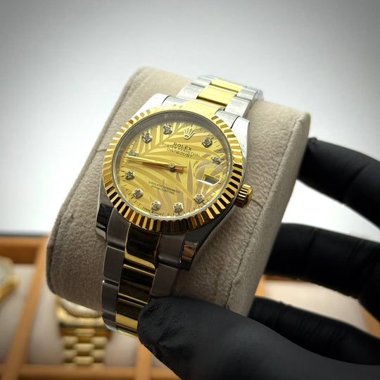 Rolex Datejust Palm Dial – Diamond Markers Two-Tone (Women)