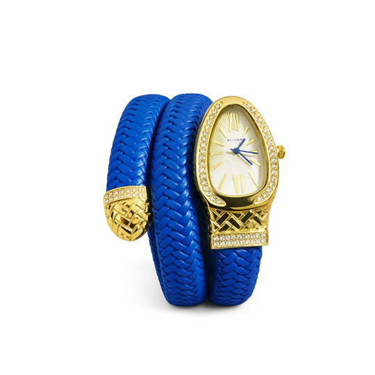 Bvlgari Serpenti Leather Wrap - Blue