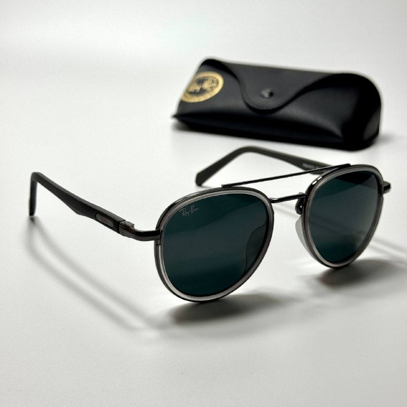 Ray-Ban Round Aviator RB3857 – Grey Black