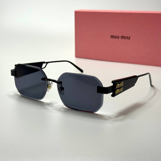 Miu Miu Rectangular Rimless SMU12Z – Black