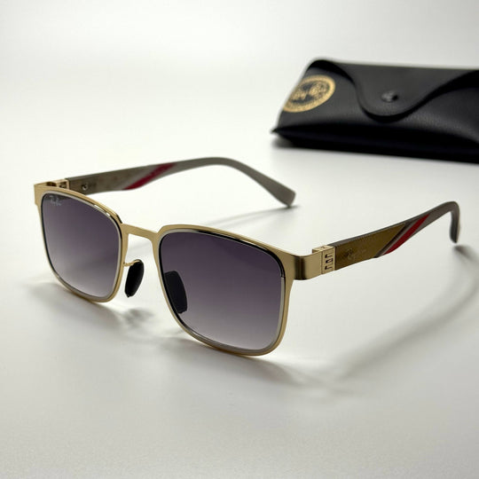 Ray-Ban Rectangle RB3730 – Gold Grey