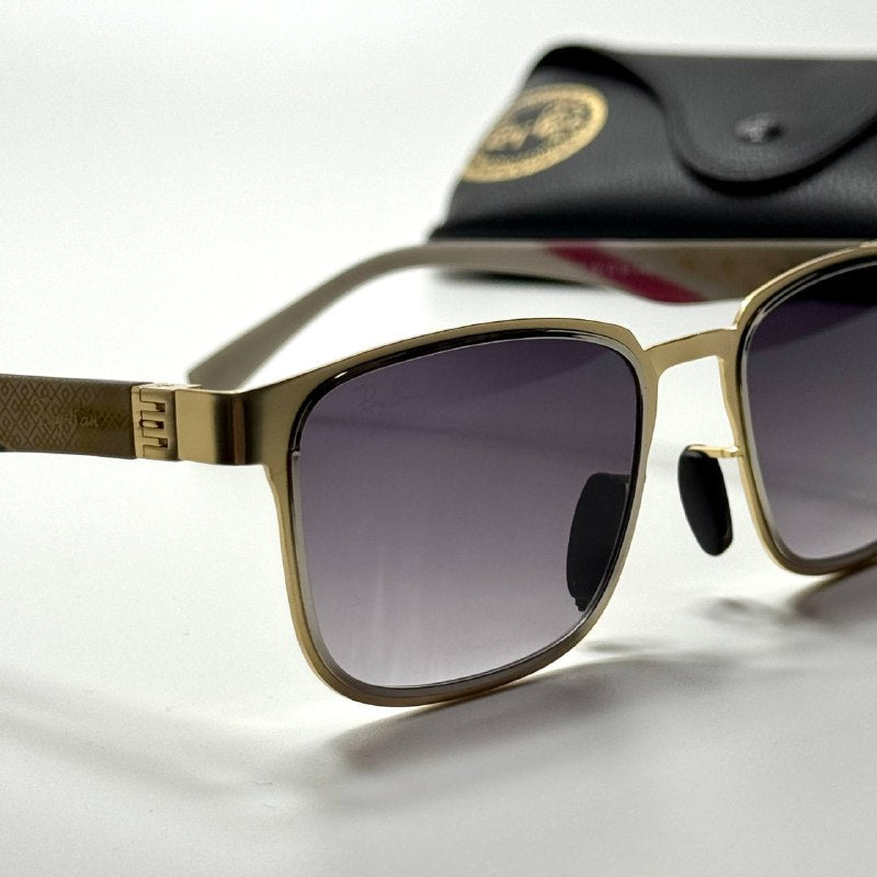 Ray-Ban Rectangle RB3730 – Gold Grey