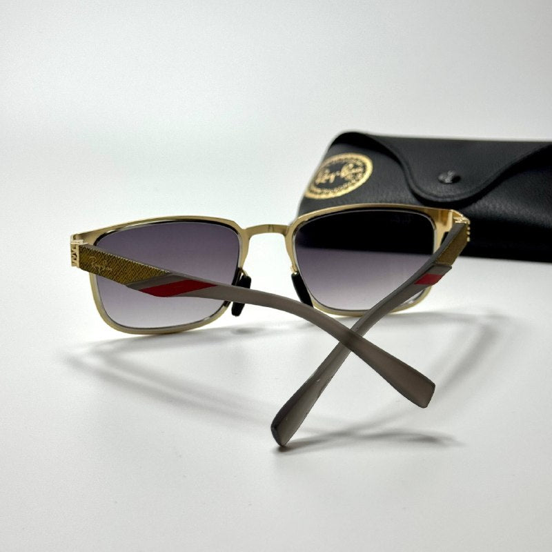 Ray-Ban Rectangle RB3730 – Gold Grey