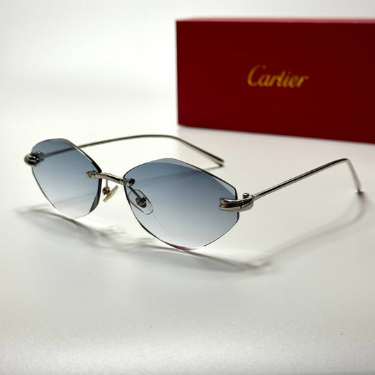 Cartier Rimless CT0489S – Silver Blue