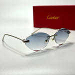 Cartier Rimless CT0489S – Silver Blue