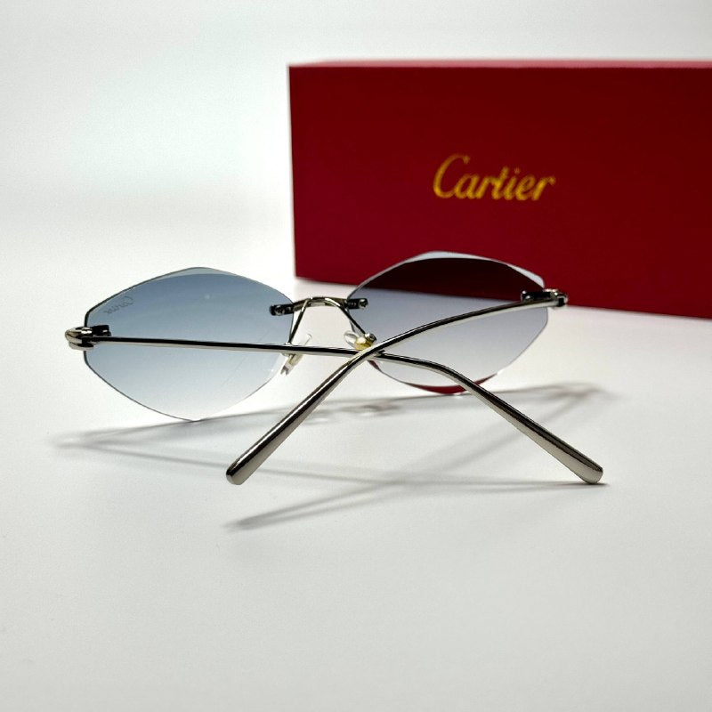 Cartier Rimless CT0489S – Silver Blue