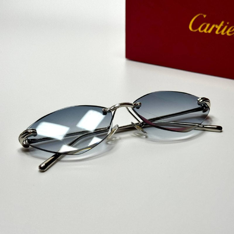 Cartier Rimless CT0489S – Silver Blue