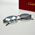 Cartier Rimless CT0489S – Silver Blue