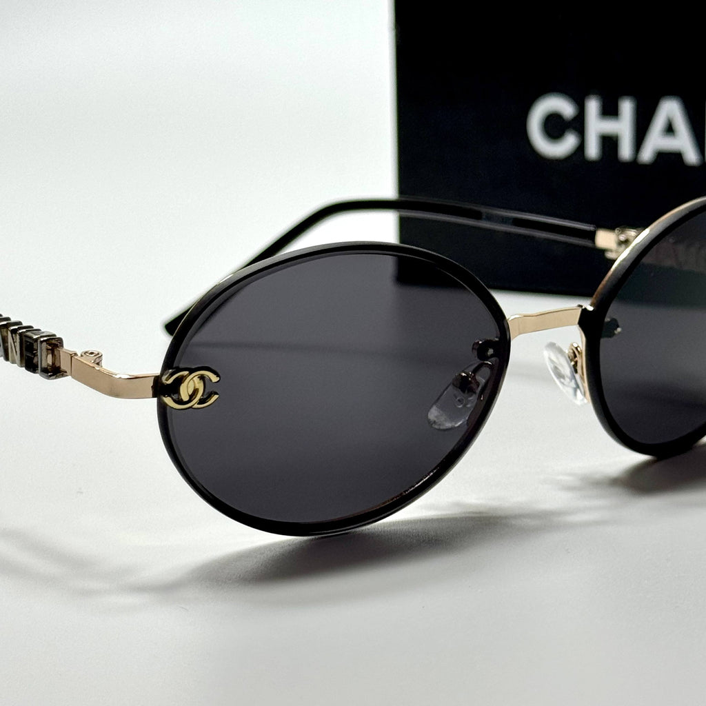 Chanel Oval CH6082 – Gold Black