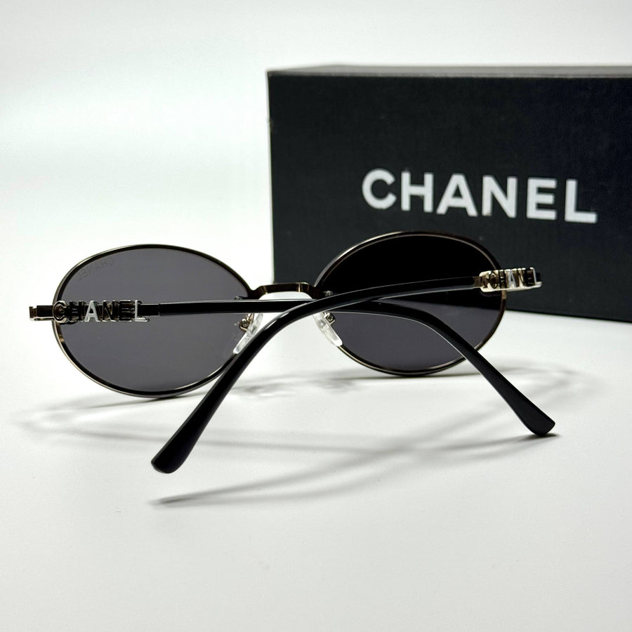 Chanel Oval CH6082 – Gold Black