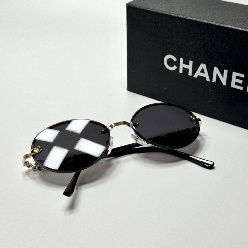 Chanel Oval CH6082 – Gold Black