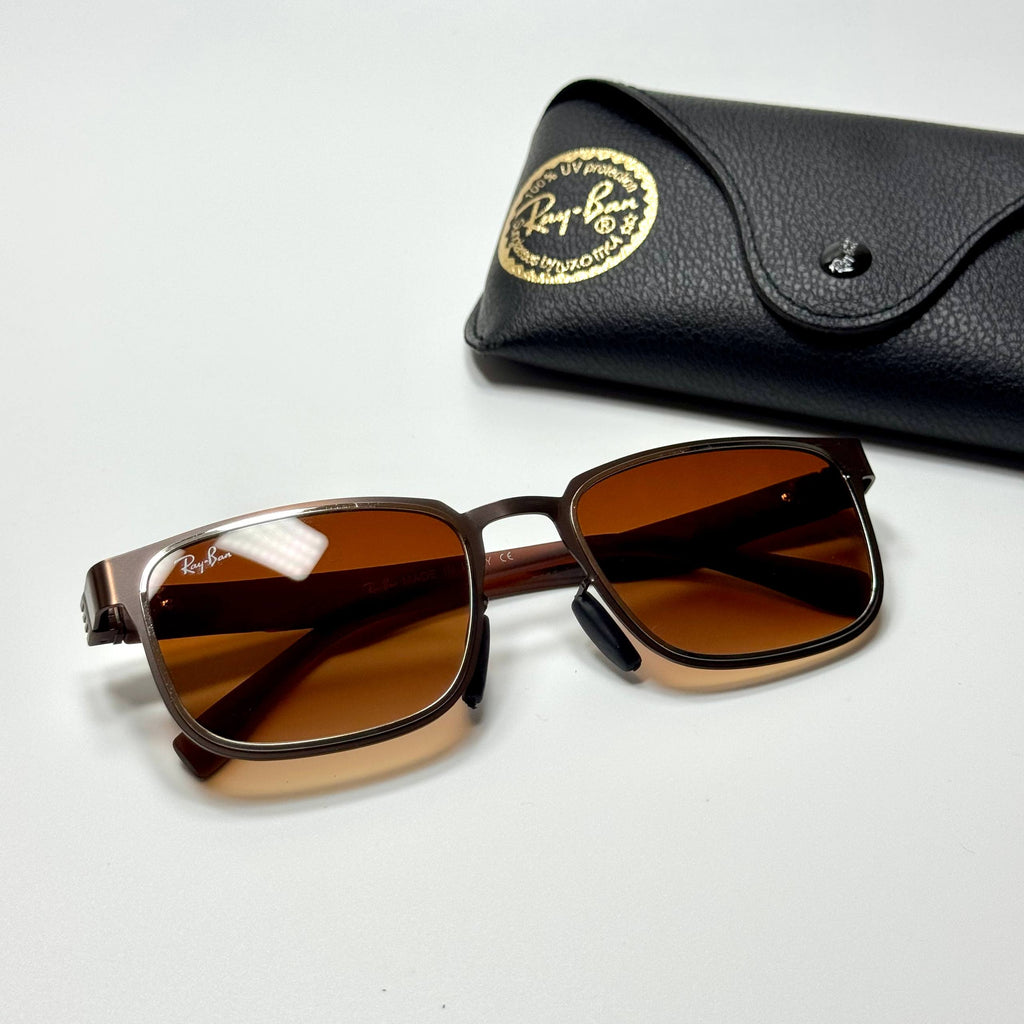 Ray-Ban Rectangle RB3738 – Brown Amber