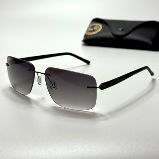 Ray-Ban Rimless Lightweight RB3708 – Black Grey