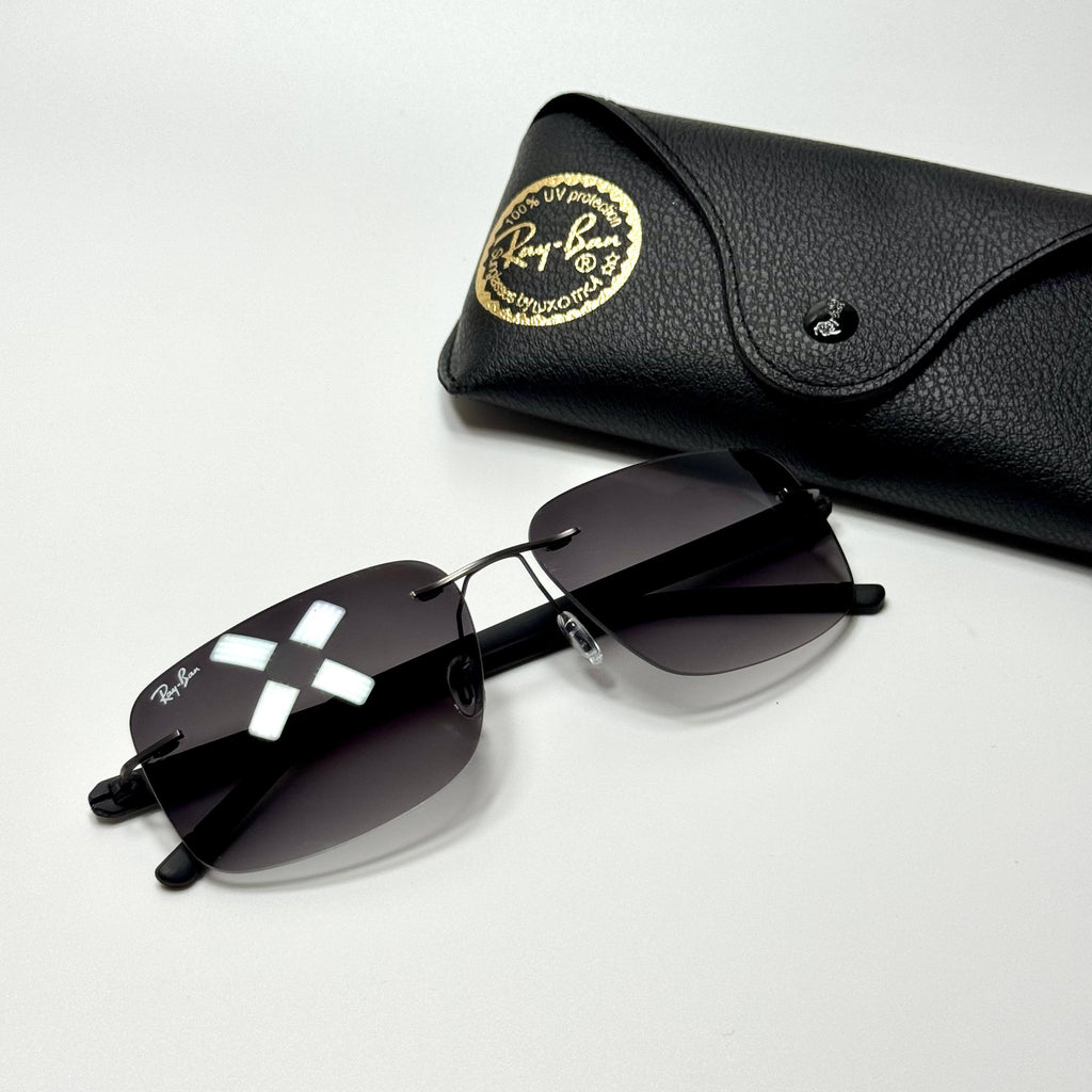 Ray-Ban Rimless Lightweight RB3708 – Black Grey