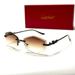 Cartier Rimless Geometric CT24761 – Black Brown Gradient
