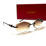 Cartier Rimless Geometric CT24761 – Black Brown Gradient