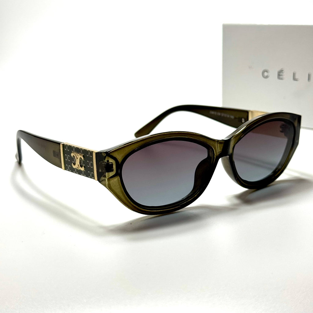 Celine Oval CL4928 – Olive Grey Gradient