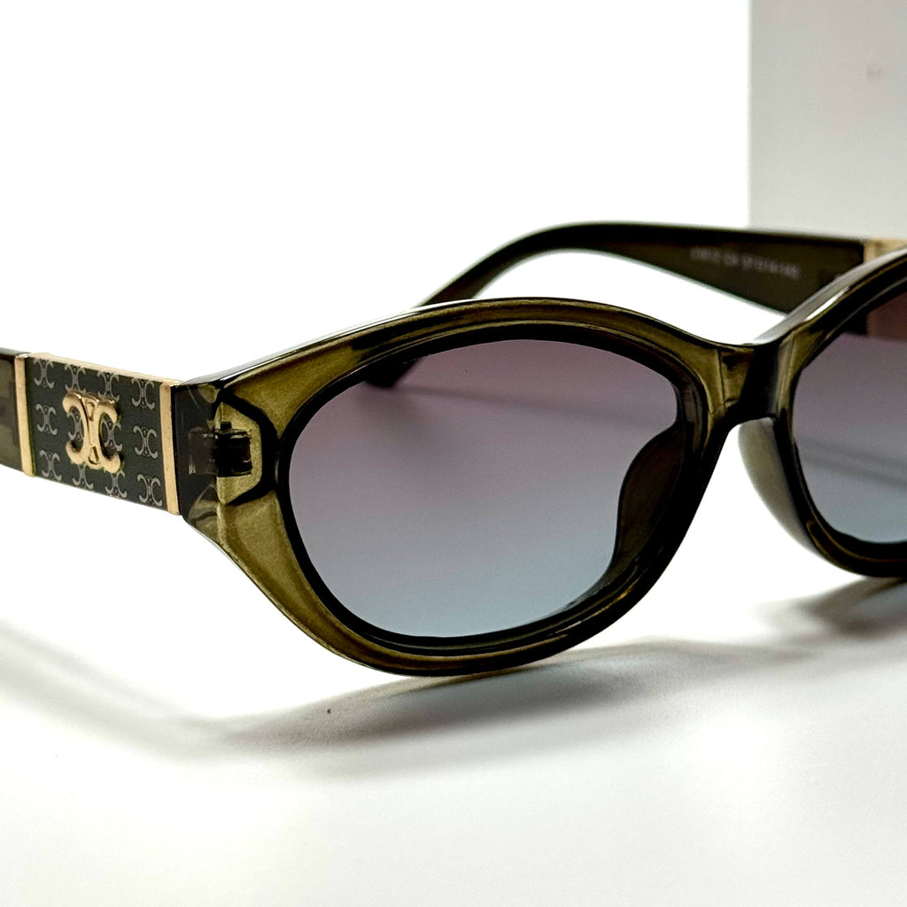 Celine Oval CL4928 – Olive Grey Gradient