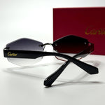 Cartier Rimless Geometric CT2918 – Black Grey Gradient