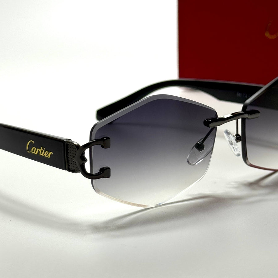Cartier Rimless Geometric CT2918 – Black Grey Gradient
