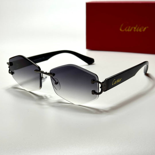 Cartier Rimless Geometric CT2918 – Black Grey Gradient