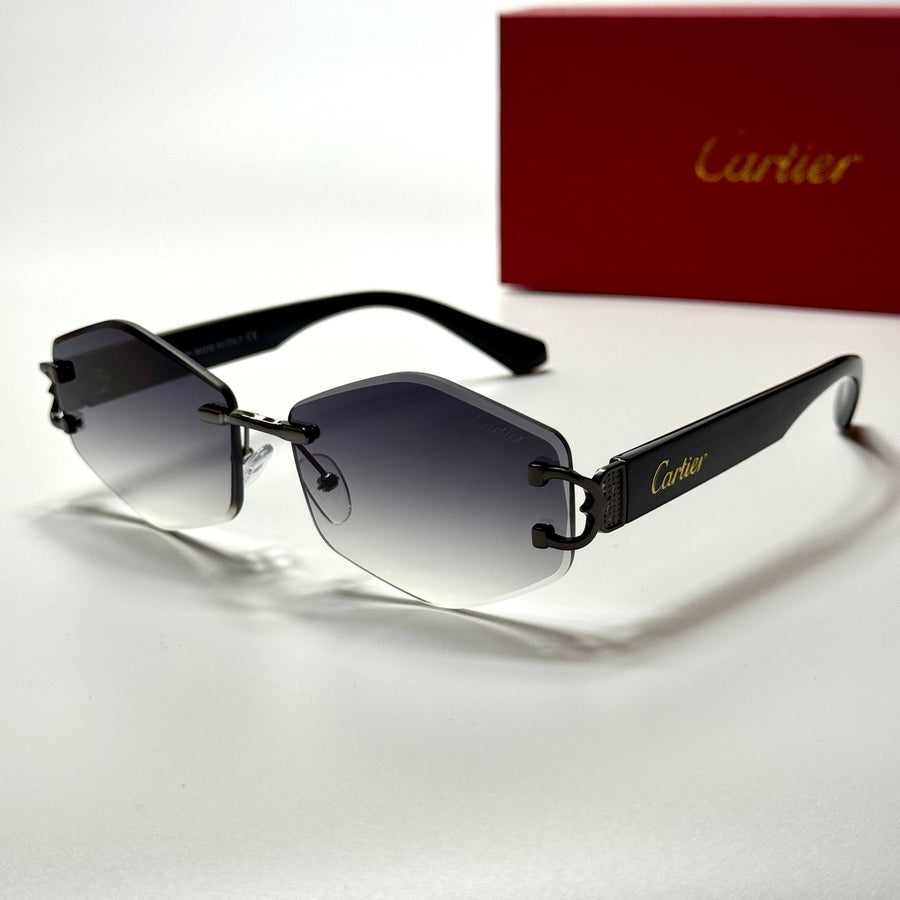 Cartier Rimless Geometric CT2918 – Black Grey Gradient