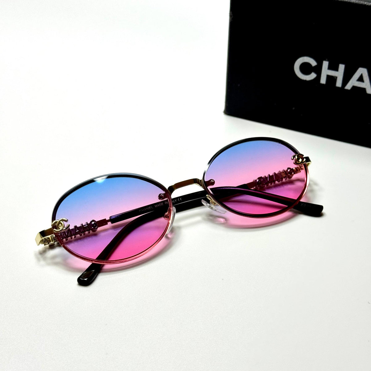 Chanel Oval CH6082 – Gold Blue Pink