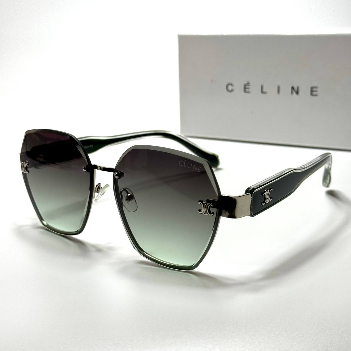 Celine Geometric CL5087 – Green Grey Gradient