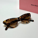 Miu Miu Cat Eye SMU06Z – Havana Brown Gold