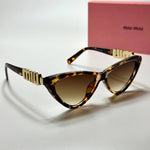 Miu Miu Cat Eye SMU06Z – Havana Brown Gold