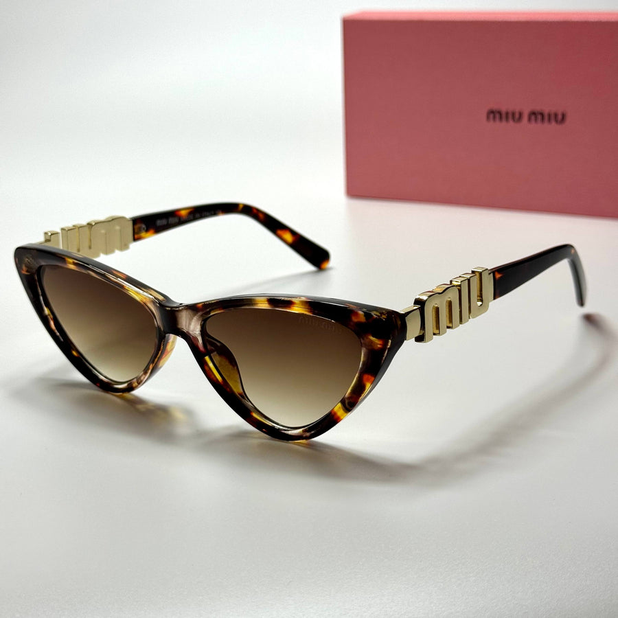 Miu Miu Cat Eye SMU06Z – Havana Brown Gold
