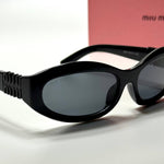 Miu Miu Oval SMU09Z – Black Grey