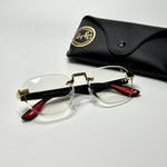 Ray-Ban Ferrari Rimless FR5826 – Gold Black Clear