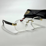 Ray-Ban Ferrari Rimless FR5826 – Gold Black Clear