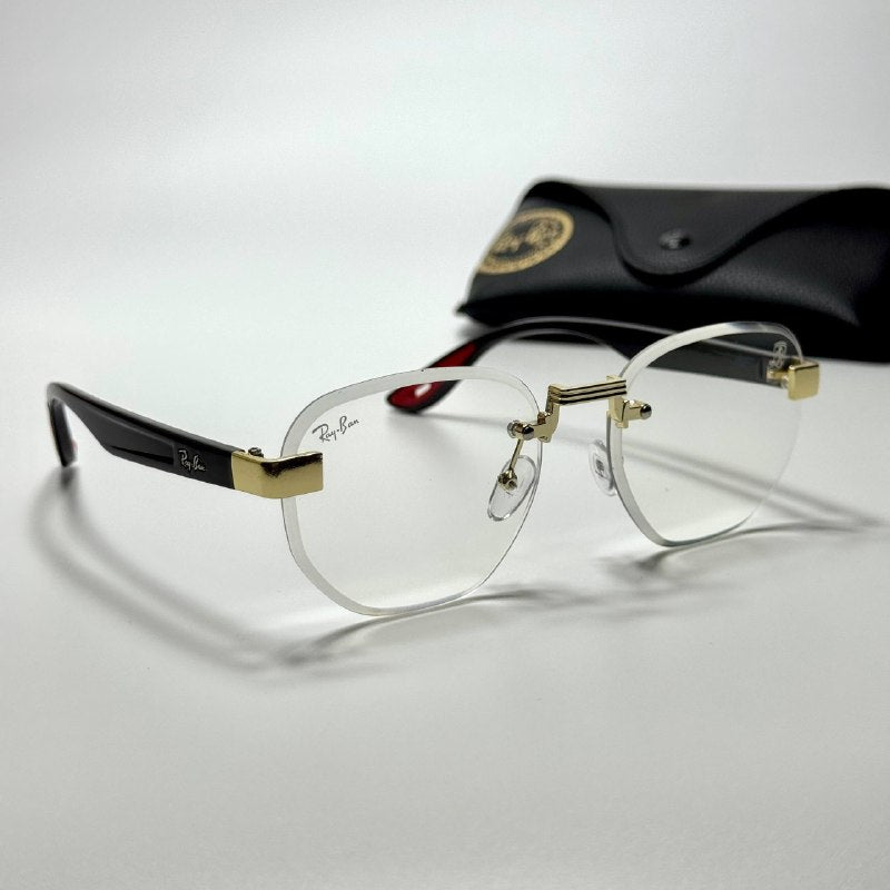 Ray-Ban Ferrari Rimless FR5826 – Gold Black Clear